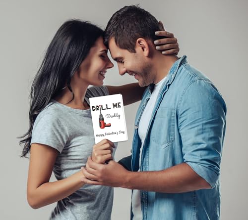 Funny Valentine's Day Card for Him - Naughty Drill Me Daddy Design