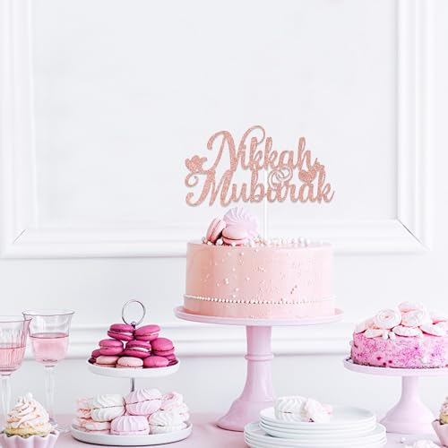 Nikkah Mubarak Cake Topper for Eid & Wedding Celebrations