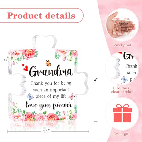 Meaningful Mother's Day Gift for Grandma - Acrylic Keepsake Decor