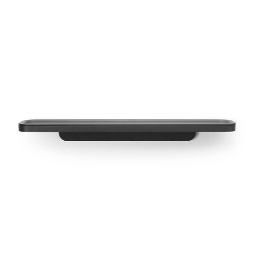 Brabantia MindSet Wall-Mounted Bathroom Shelf/Towel Holder (Mineral Infinite Gray) Anti-Rust Organization Storage for Toothbrush Holder, Cosmetics, Soap (1.7 x 16.5 x 3.4)