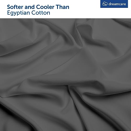 DreamCare Queen Pillow Cases Set of 2 - Grey Microfiber Envelope Closure