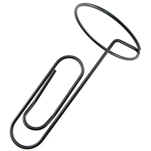 Black Office Paper Clip Holder Organizer for Desk & Memos