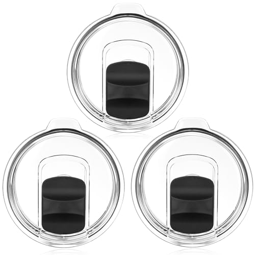 3 Pack Magnetic Replacement Lids for 20 oz Tumblers, Spill-Proof Covers