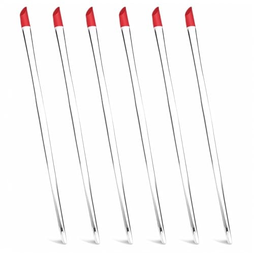 Macuezu 4 Pcs Rubber Tipped Cuticle Pusher Dual-Ended Nail Care Tool