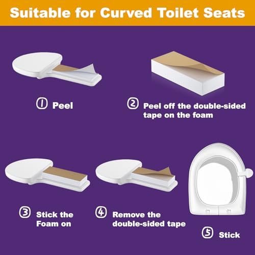 Toilet Seat Lift Handle - White Hygienic Contact-Free Lid Lifter (2-Pack)