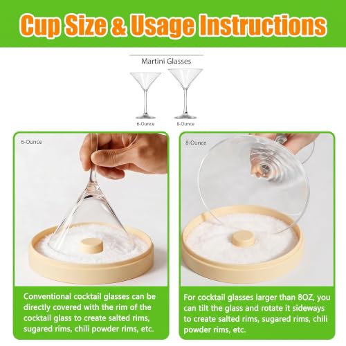 3-Tier Margarita Salt Rimmer Set with Sponges - Easy-Clean Bar Tool