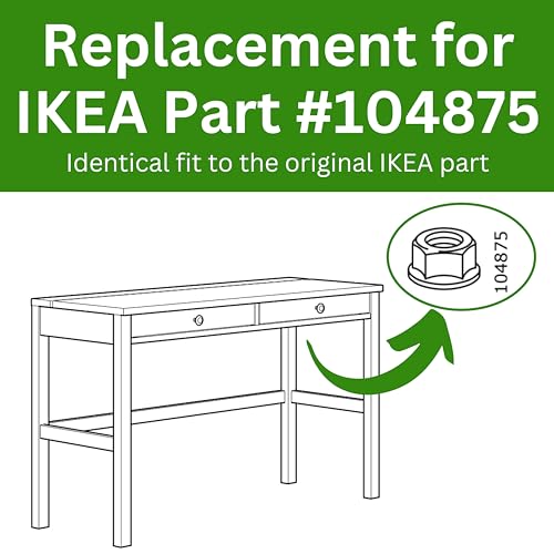 IKEA HEMNES Bed Frame Replacement Nuts (Pack of 4) - Part #104875