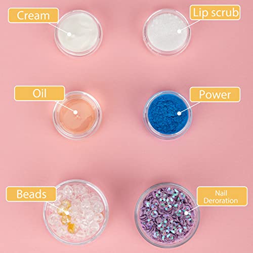10 Gram Plastic Sample Containers with Lids, 10 Pack BPA Free Clear Travel Jars