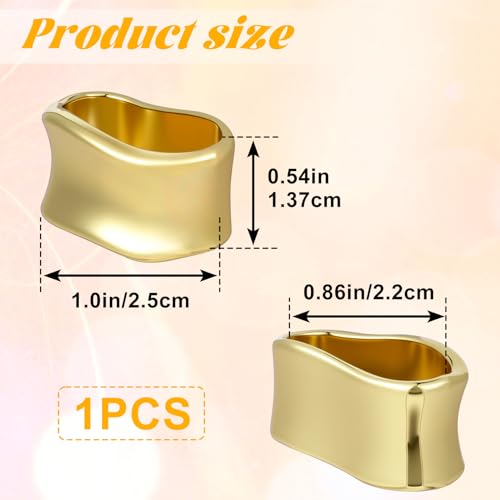 Minimalist Gold Scarf Ring Clip for Silk and Wool Scarves
