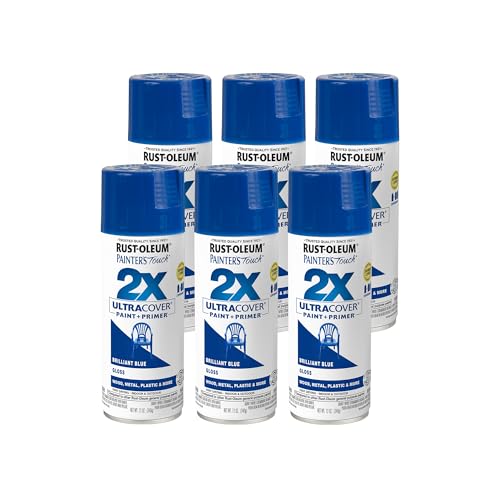Rust-Oleum Painter's Touch 2X Gloss Blue Spray Paint, 12 oz - 6 Pack