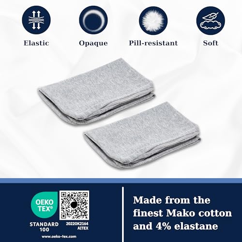 Alkamto Gray Travel Pillowcase Set - 2 Premium Zippered Covers 15.7x9.8