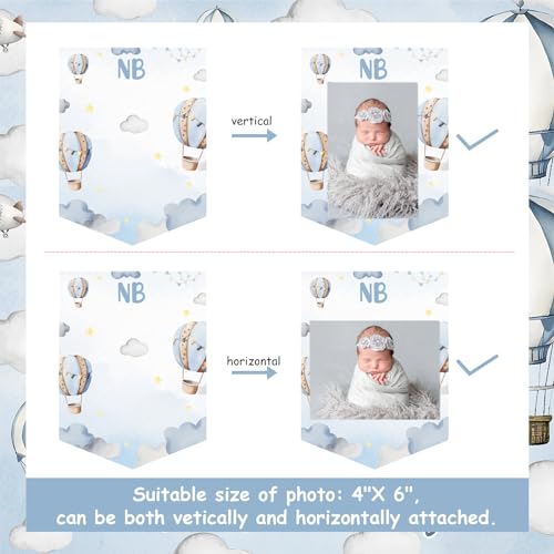 Hot Air Balloon 1st Birthday Photo Banner - Mr. Onederful Decor