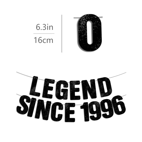 Pre-String 30th Birthday Banner for Him - Glitter Since 1996 Celebration Decor