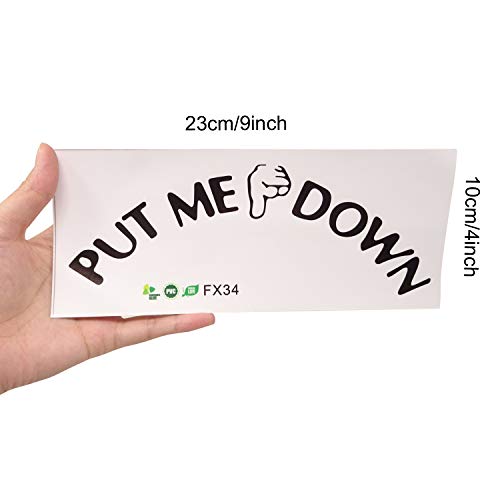 Honbay Toilet Seat Decals - Funny 'Put Me Down' Reminder Stickers, 4 Sets