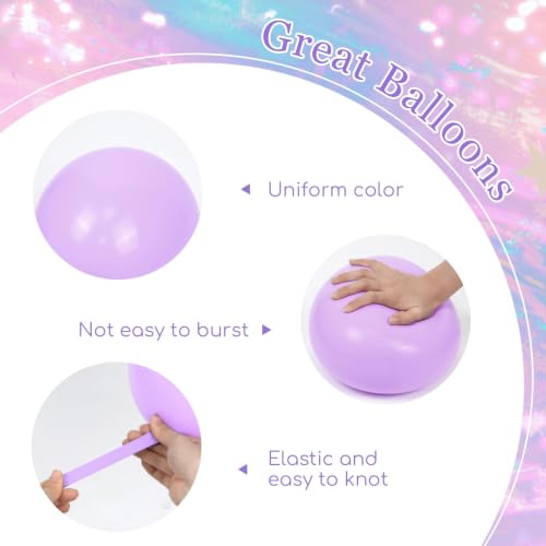 60pcs Mermaid Balloons Set - Pink Purple Teal Green Confetti