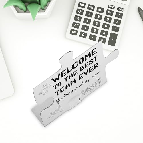 Welcome to the Best Team Ever Stainless Steel Desk Plaque
