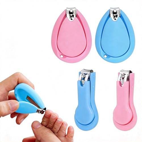 Holajoy Baby Nail Clipper Set 4-Pack - Safe Non-Slip Grooming Tools for Newborns and Toddlers