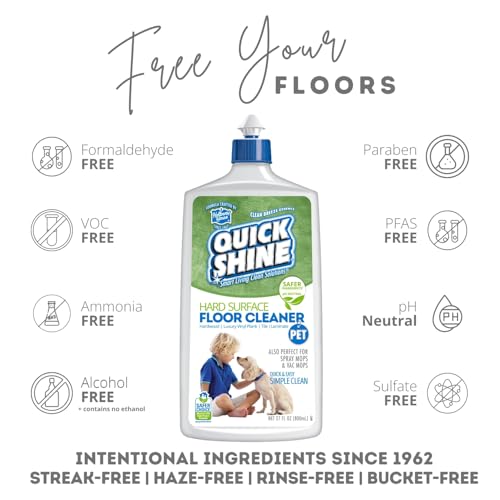Quick Shine Pet Floor Cleaner - 27 oz, Neutralizes Odors & Removes Dirt
