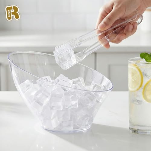 12-Pack Clear Serving Tongs and Plastic Scoops for Candy Buffets