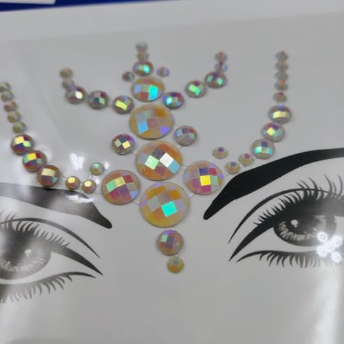 Topz Glow in the Dark Face Jewels Festival Makeup Self Adhesive Gems