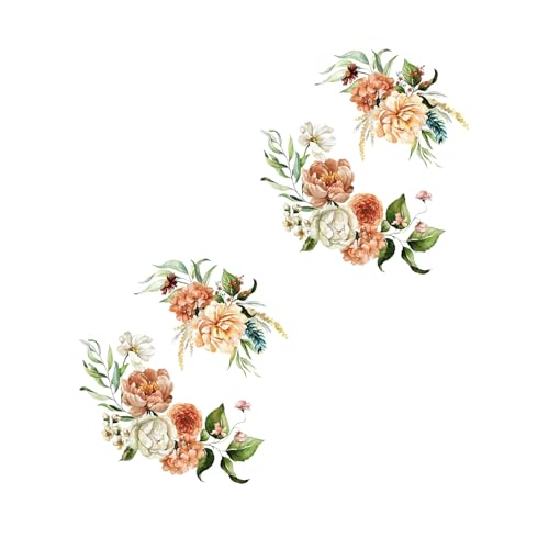 Self-Adhesive Waterproof Toilet Seat & Lid Decals Floral Bathroom Decor