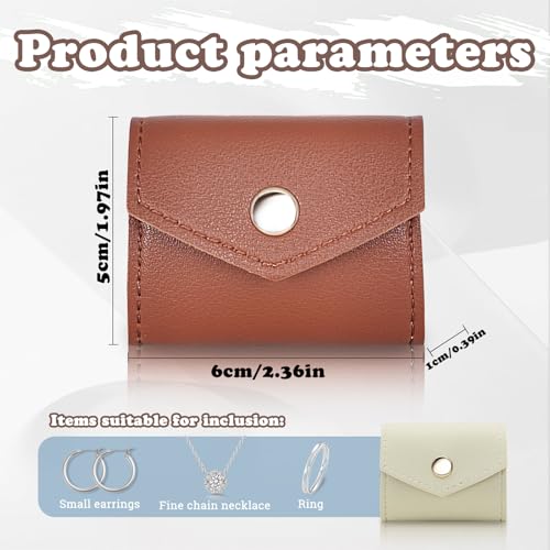 Mini Travel Jewelry Roll Organizer Case - Foldable PU Leather