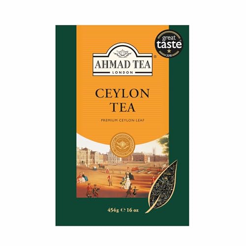 Ahmad Tea Ceylon Loose Leaf Black Tea 454g - Rich Amber, Zesty & Caffeinated