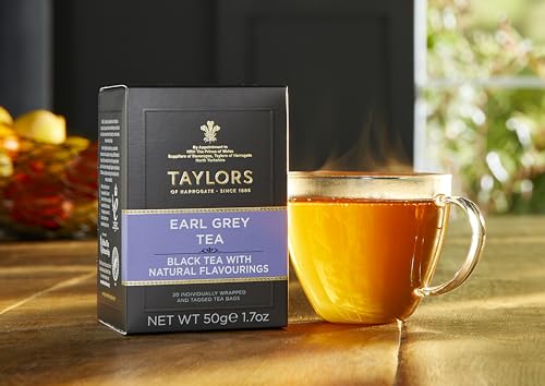 Taylors of Harrogate Earl Grey Black Tea - 20 Individually Wrapped Bags (Pack of 2)