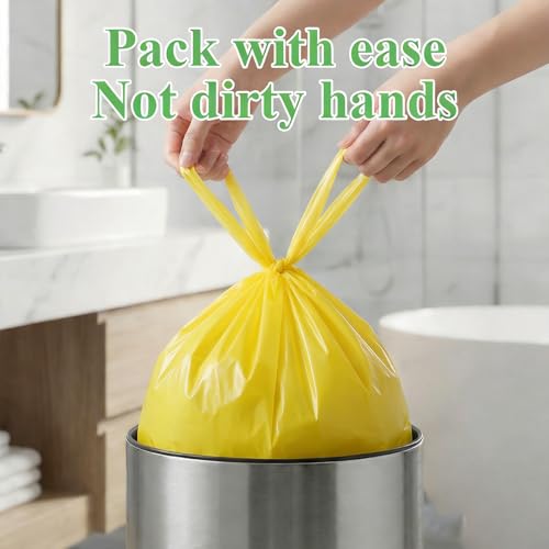 Vincereon 3 Gallon Colorful Trash Bags with Handles - 100 Count