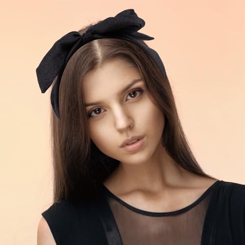 Ondder Knotted Bow Headband for Women and Girls Wide Hair Band