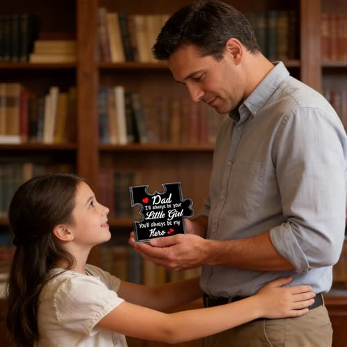 Acrylic Puzzle Piece Plaque - Heartfelt Dad Gift from Daughter