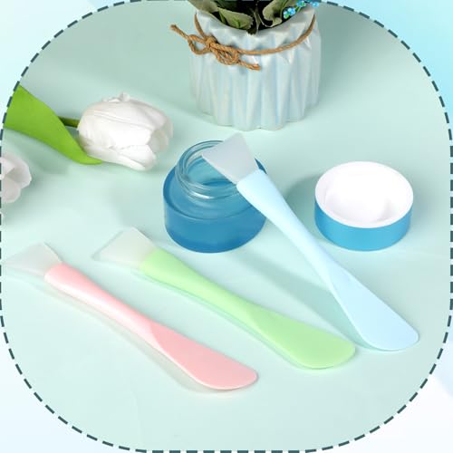 Gtziqa 4 Pcs Silicone Face Mask Brush Double-Head Applicator Spatula