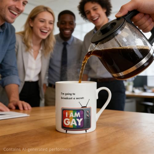 I Am Gay Color Changing 12oz Ceramic Coffee Mug - TV Variation