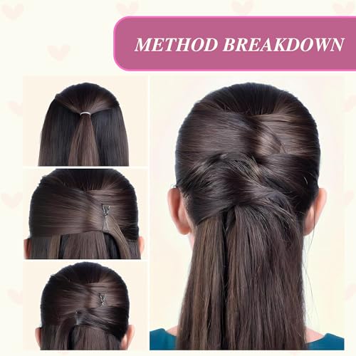 Black Bobby Pins 38mm - 500 Pack Hair Grips with Storage Box