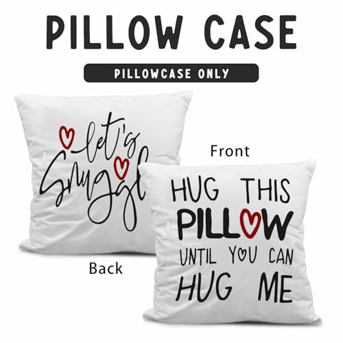 Romantic Reversible Throw Pillow Cover - 18x18 Flannel Cushion for Couples