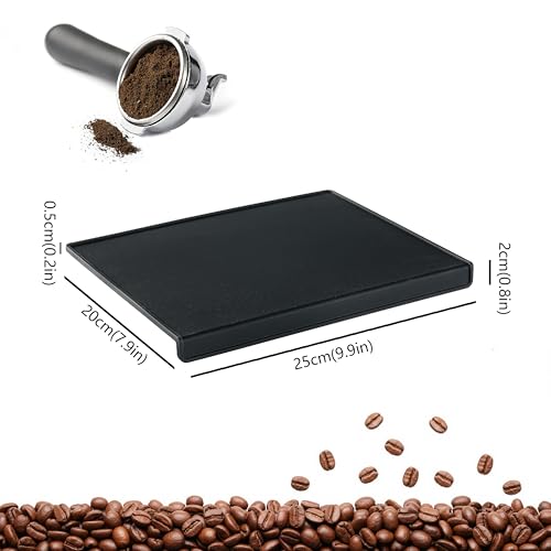 Silicone Espresso Tamping Mat - Heat Resistant & Non-Slip, 9.8x7.8 inches