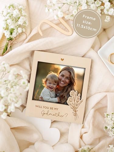 Joli Coon Godmother Proposal Wooden Photo Frame - 4.5x3.9in