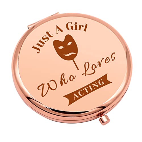Theatre Lover Compact Makeup Mirror - Double-Sided Portable Pocket Mirror