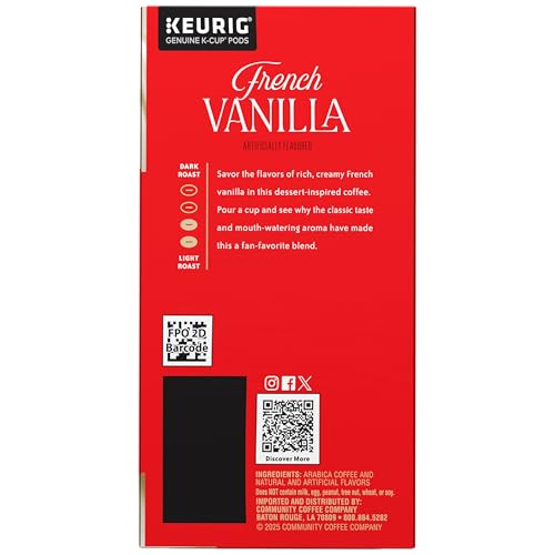 Community Coffee French Vanilla K-Cup Pods, 96 Count - Medium Roast