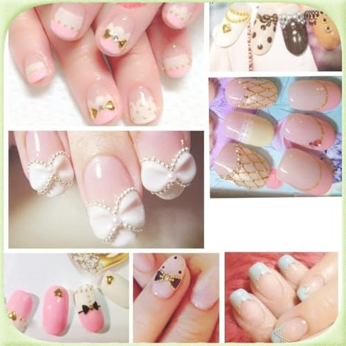 3D Nail Art Caviar Beads Gold and Silver Pearls Rivet Jewels