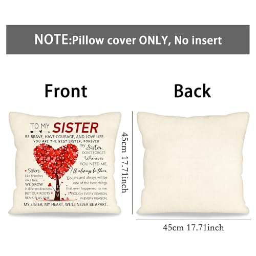 Sister Elephant Decorative Throw Pillow Cover - 18x18 Inch Gift