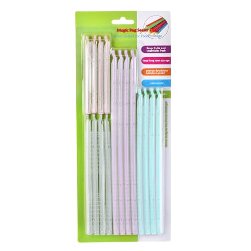 Reusable Food Sealing Clips - 16 Pcs Bag Sealer Sticks S01-Nordic Style