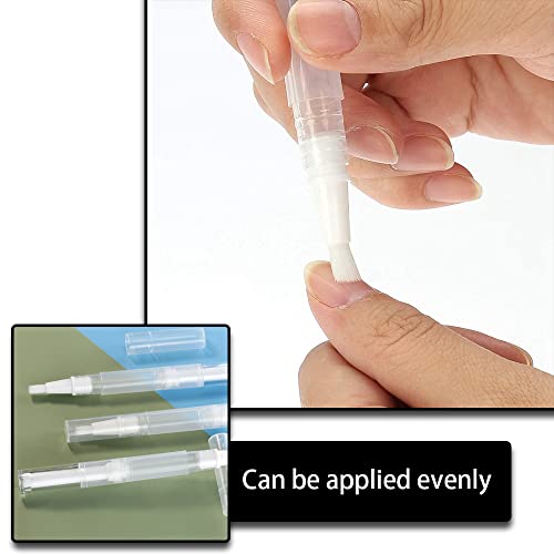 5 Pcs 3ml Empty Twist Pens with Brush Tip for Nail Oil and Lip Gloss