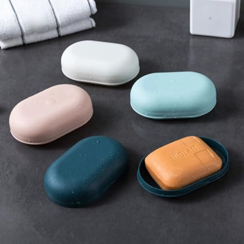 Portable Travel Soap Case with Lid - 2 Pack Soap Saver for Camping & Gym