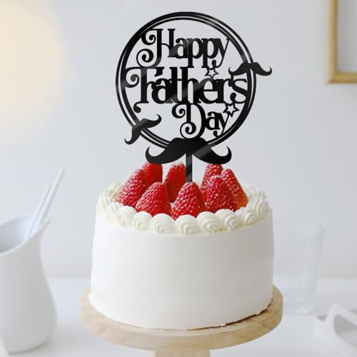 Happy Father's Day Acrylic Cake Topper - Best Dad Decoration