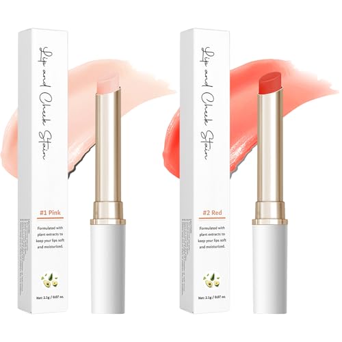 BERALLOYE 2PCS pH Color Changing Lip Balm & Cheek Tint Set
