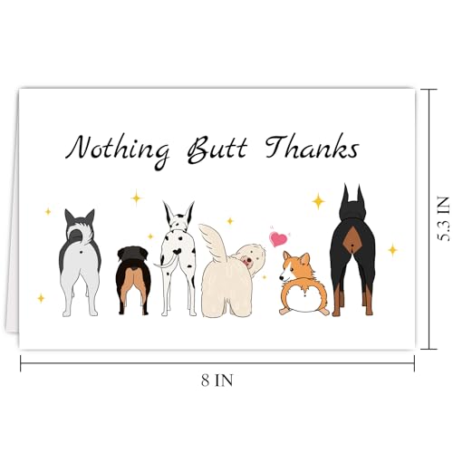 Funny Dog Butts Thank You Card for Veterinarians & Groomers