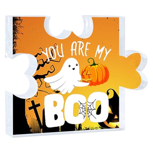 Acrylic Ghost Puzzle Halloween Decor Spooky Boo Basket Stuffer Gift