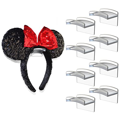 Adhesive Headband Holder for Disney Ears - 8-Pack, Strong & Minimalist Design