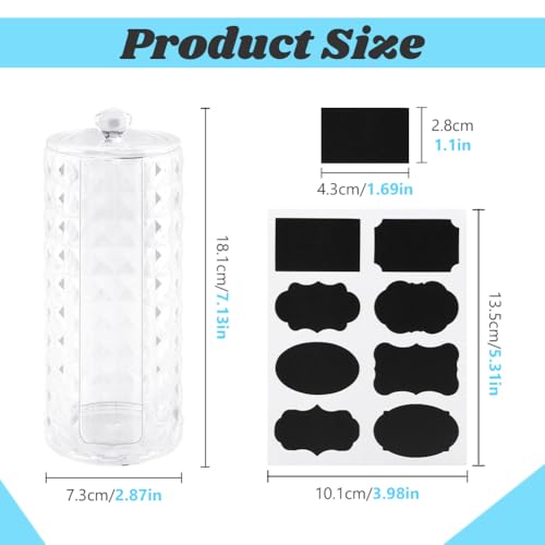 Trivolein Makeup Cotton Pad Dispenser with Lid - 3oz Cup Holder Organizer